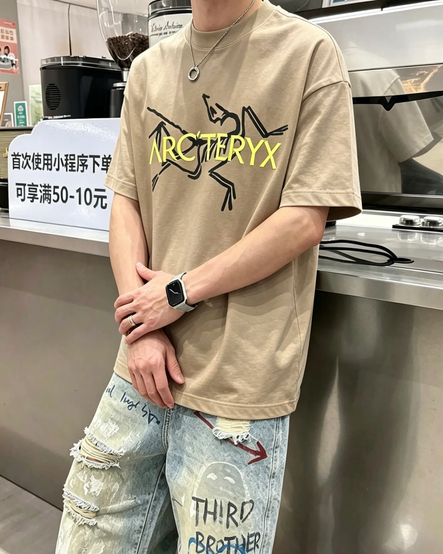 Arc～ logo 《 》 ， ， Same Style， : Black White Coffee Brown Size：S（90-130 ） M（125-150 ） L（135-165 ） XL（160-190 ） XXL（185 ）